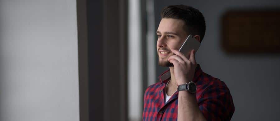 man asking rehab center questions