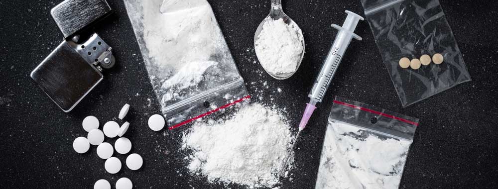 narcotics on a table